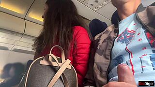 Public toilet handjob gone wrong on a crowded flight