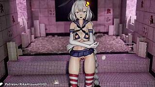 Kizuna Akari's sexy cosplay dance in Hatsune Miku style