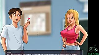 European teacher helps blonde student with French and more