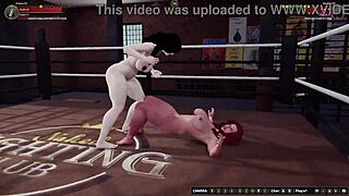 3D game with fingering, licking and wrestling scenes: Draka II vs Rockie II