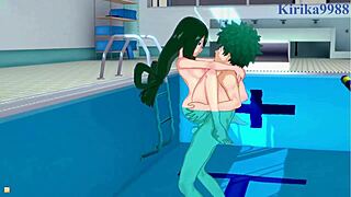 3D animated My Hero Academia hentai with big tits babes
