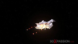 Futa android in space porn with hot blonde babe