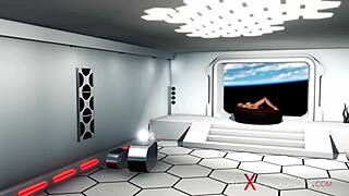 Futa android in space porn with hot blonde babe