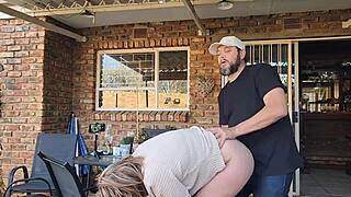 Old couple's mutual masturbation leads to outdoor creampie