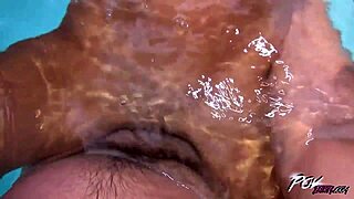 Skinny teen gets fucked hard in a pool in Pov