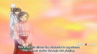 Animated hentai with big tits and a young protagonist in a rather unorthodox career guidance session