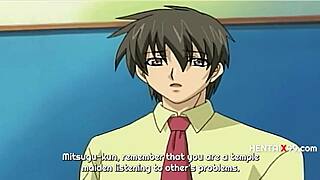 Animated hentai with big tits and a young protagonist in a rather unorthodox career guidance session