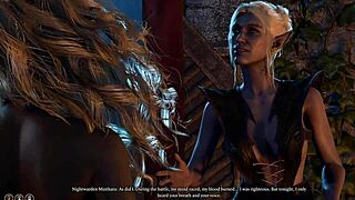 Futa and shemale lovers in erotic Baldur's Gate III scene