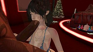 3D hentai anime game with interracial scenes featuring cute characters