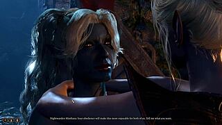 Futa and shemale lovers in erotic Baldur's Gate III scene