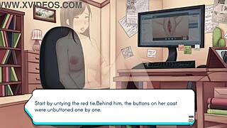Stephanie and other gamer girls in hot outfits play anime games