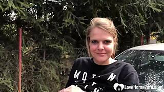 Beauty with big cans gets it worse outdoors and wants more
