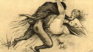 Artistic drawings of an erotic nature from the past