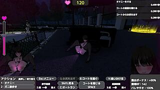 Animated outdoor hentai with a retro look and public masturbation action