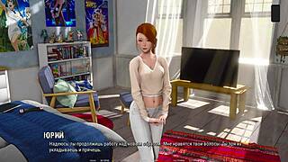 Big cock friend gives great 69 and cunilingus in a cartoon game