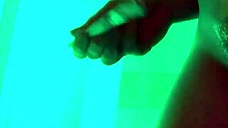 Close up POV body painting and masturbation with an orgasmic ending