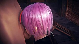 Japanese futanari tanami gets a messy blowjob and creampie