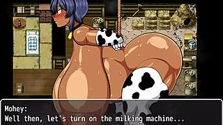 Tanned girl Natsuki's wild ride on a milking machine