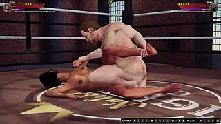 Ethan and Meigui II's sensual 3D wrestling match
