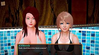 my new family 448, exploring big tits and redhead adventures in this homemade game