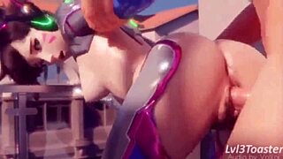 Hentai anime music video with DVA from Overwatch