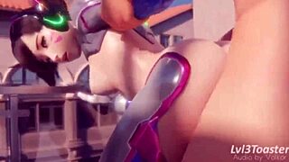Hentai anime music video with DVA from Overwatch