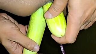 Anal sex with an Asian twink in Myanmar with a cucumber