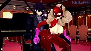 Intense threesome with Futaba, Ann, and Ren in 3D