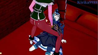 Intense futanari encounters in Garie and Maria's world