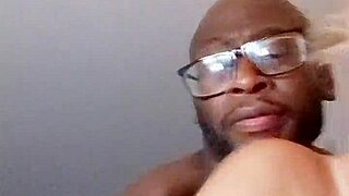 Beautiful black beauty gets rough and tumble sex on the set of a porn video