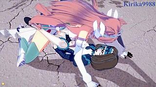Intense futanari encounters in Garie and Maria's world