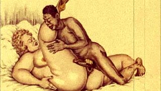 Vintage anime sex scenes with an artistic touch