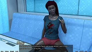 Married black beauty is upset with me in this anime porn video