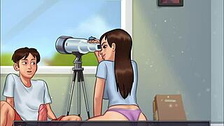 Steamy high school roleplay with big-boobed MILF and black teen
