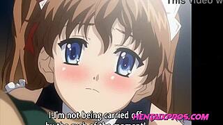 Young cowgirl rides old man to orgasm in hentai cartoon