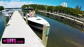 A group of people having fun during spring break in Miami
