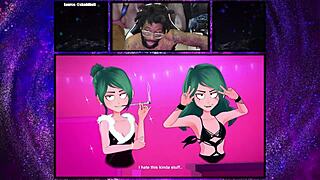 Petite girl's solo fantasy with her classmate Merus in 3D