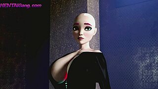 First time anal sex with a shemale in a cartoon porn video