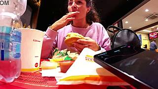 Public humiliation with a toy and female ejaculation
