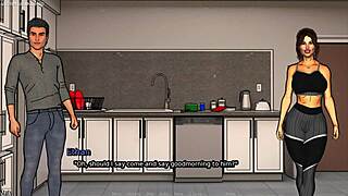 3D hentai game featuring a cuckold husband and his wife