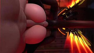3D animated POV experience with butts and thighs