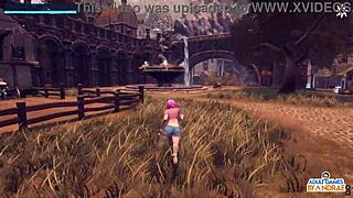 Hentai game with big-boobed and shaved women getting banged