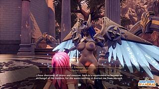 Hentai game with big-boobed and shaved women getting banged