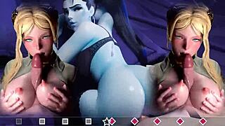 3D animated game of Overwatch with an erotic twist