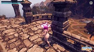Hentai game with big-boobed and shaved women getting banged
