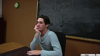 Beautiful teacher, sweet domination, big tits and hot ass, facial and ball kicking