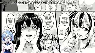 Vacation at the beach turns into a steamy scene in an anime and manga-style video