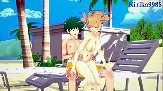 Intense threesome with Himiko, Mitsuki, and Izuku in action