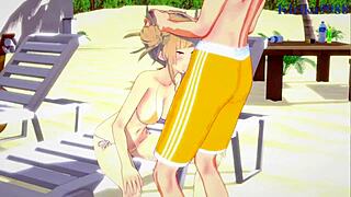 Intense threesome with Himiko, Mitsuki, and Izuku in action