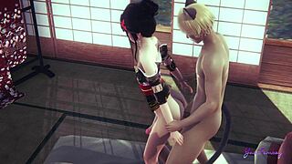 Japanese shemale Mia in Yaoi femboy 3D action